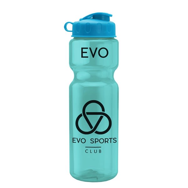 Large Transparent FlipTop Water Bottle Bulk Clear Sport Bottles